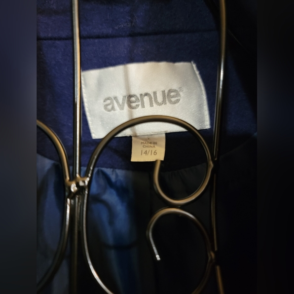 Avenue 14/16 Navy Blue Wool Coat - Picture 3 of 6